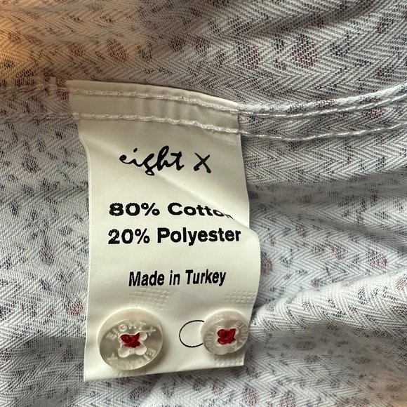 NWT Eight X by Buckle Men's Classic Fit Floral Button Down Shirt Size Large - Picture 3 of 5